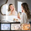 EMART 20W LED 3-Panel Desk Lamp, Dimmable 2700K-6500K for Makeup & Video