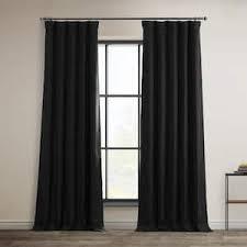 Curtain One Panel 47 W 207 L Black