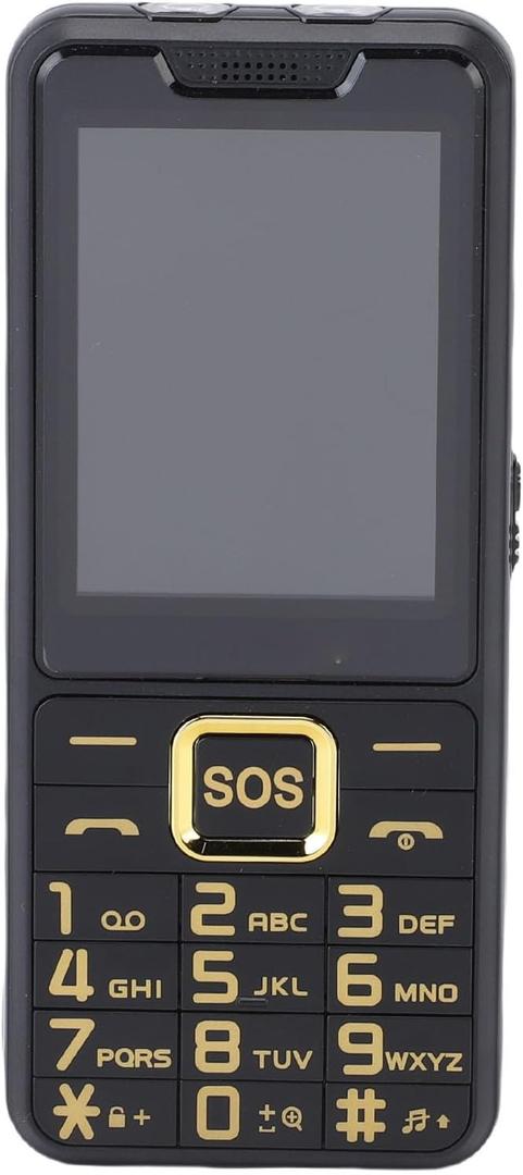 Yoidesu Senior Cell Phone Unlocked Big Phone for Elderly with 2.6 Inch HD Shatterproof Screen SOS Large Key Tactile Keys Flashlight Charging Dock (Black)