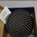 High Pressure Shower Head - Anti-Clogging Silicone Nozzles - 2.5 GPM Removable Restrictor - Easy to Clean Adjustable Replacement - easy to install with Plumbers Tape - 6 inch - Matte Black Finish