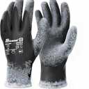 Schwer 2 Pairs 100% Waterproof Winter Work Gloves, ANSI A2 Cut Resistant Freezer Gloves for Outdoor Cold Weather Keep Hands Warm, Thermal Insulated Gloves for Shoveling Snow, Ice Fishing, L