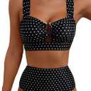 Herseas Women's 2 Piece U Wire Cutout Bikini Sets Floral Print High Waisted Swimsuit 2026 Summer Beach Swim Bathing Suit, M