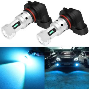 PHINLION H10 Ice Blue LED Fog Light Bulbs, 3800 Lumens Super Bright 9145 9040 9045 9140 9155 LED Fog Bulb Replacement for Car Truck Fog Lamps, 8000K Non-polarity, Pack of 2