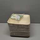 ECOLipak 10 Inch Compostable Palm Leaf Plate Like Bamboo Plate, 50 Pack Disposable Biodegradable Plates Suitable for Party, Dinner