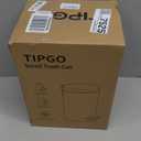 TIPGO Small Trash Can with Lid Soft Close, 4.5 Liters / 1.2 Gallon Bathroom Garbage Can, Mini Step Trash Bin, Stainless Steel Wastebasket for Bathroom, Bedroom, Office (Brown)