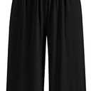 PRETTYGARDEN One Piece Jumpsuits for Women Dressy Casual Sleeveless Crewneck Wide Leg Rompers Jumpers Vacation Summer Outfits XL