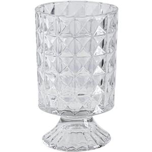 Clear Glass Vases for Flowers, 7 Inch Crystal Glass Vase, Glass Bud Vase for Flower Arrangement, Decor Table Vases for Dining Table Living Room Decorations (Color : B)