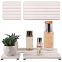 Set of 4 Bathroom Vanity Tray, Quick-Dry Diatomite Kitchen Tray with Non-Slip Pads | Water Absorbing Stone Used for Soap, Sponges, Cosmetics | Eco-Friendly Bath Sink Organizer