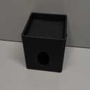 Square Tissue Box Cover, Stylish Leather Tissue Box Holder with Storage Tray, Decorative Tissue Rack Storage Box for Living Room, Bedroom, and Office Desk(Black Woven Pattern)