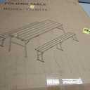 6ft Folding Picnic Table Set with 2 Benches for outdoor Camping Patio Yard