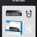 Cudy 8 Port Fast Ethernet 100Mbps PoE Switch 8 PoE+ Ports @120W, Plug & Play Sturdy Metal w/Shielded Ports Extend Mode Priority Mode FS1010PG