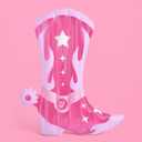xo, Fetti Cowgirl Boot Pool Float - 6 ft Glitter | Last Rodeo Bachelorette Pool Decorations, Western Birthday Party Supplies, Space Cowboy, Nashville Bride Gift, Bday Favor