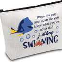 FOTAP Dory Lover Cosmetic Bag - Movie Character Gift for Dory Fans - Ocean Animal Gift (Keep Swimming)