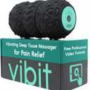 Vibit - Vibrating Massager for Plantar Fasciitis, Pain Relief and Sciatica, Foot and Body Portable Massage Roller, Deep Tissue Pain Relief from Feet to Neck, Electric, 3 Vibration Levels (Black)