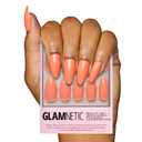 Glamnetic Press On Nails - Soft Tangerine | Medium Almond Orange Fake Nails with Glossy Finish, Salon Quality | 15 Sizes - 30 Nail Kit with Glue