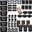 MotiMind 124 Pcs Bridesmaid Proposal Gifts Will You Be My Bridesmaid Gift Set of 6,16oz Glass Cup Jewelry Box Cosmetic Makeup Bag Invited Cards, Favors for Bridal Wedding Bachelorette Party (Black), about 1.57 inches