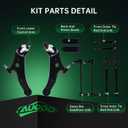 AUQDD 10Pc Front End Kit Fit For 08-19 To-yota Highlander Venza, 10-15 Le-xus RX350 RX450h, 2 Lower Control Arm w/Ball Joint 2 Sway Bar Link 4 Outer Inner Tie Rod End (K622944 K622945 K90344 ES800534)