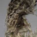 Fencca Layered Blonde Long Curly Wigs for Women Lightweight Synthetic Wavy Wig Mix Color Natural Hair Replacement Wig Fluffy