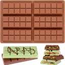 Chocolate Bar Mold - Non-Stick Chocolate Molds, Food Grade Silicone Deep Mold for Dubai Pistachio, Candy, Snacks (Square, Choco: 1 PC)
