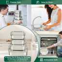 LEEPENK 304 Stainless Steel Lunch Box and Food Containers with Lids 4 Pack 1400/850/550/550ml, Leak-Proof and Stackable Stainless Steel Bento Box for Travel and Work Adults