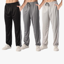 ZH 3 Pack Men's Sweatpants Open Bottom Joggers Lightweight Quick Dry Athletic Pants with Pockets for Workout & Lounge Size XXL