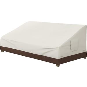 Amazon Basics 3 Seater Outdoor Sofa and Patio Furniture Cover, Waterproof, Anti-UV, Polyester, 78" x 38" x 29", Beige/Tan