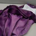 COSVIYA Grommet Ombre Room Darkening Curtains 63 inch Length, Purple and Greyish White Gradient Drapes Light Blocking Insulated Thermal Window Curtains for Bedroom/Living Room,2 Panels,52x63 inches