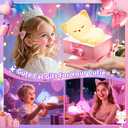 Night Light for Kids,16 Colors Cat Lamp Cute Lamp,Dimmable Baby Night Lights for Nursery,Silicone Rechargeable Nightlight for Kids Room,Kawaii Room Decor,Cat Themed Gifts,Valentines Day Gifts for Kids