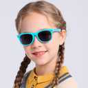 3 Pack kids sunglasses for Boys Girls Kids Polarized Sunglasses (Black+blue+light Blue)