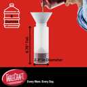 Tablecraft Plastic Condiment Squeeze Bottles, Foodservice Restaurant Commercial Use Widemouth 53mm, Cone-Tip Top w/Tethered Cap for Olive Oil, BBQ Sauce, Dressing, Food Prep, 8 oz, 237 mL, Clear, 6