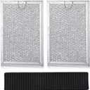 3 Pack Grease Filter & Charcoal Filters Set for Microwave Filter Replacement Combo  Compatible with LG LMV2031ST, LMV2031BD, LMHM2237ST, LMH2235ST & More (5230W1A012B & 5230W1A003A)