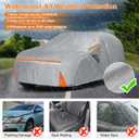 Car Cover for 2014-2026 Subaru Crosstrek, Waterproof Custom-fit All Weather Sun Rain UV Dust Snow Protection Windproof Outdoor Crosstrek Full Car Cover with Door Zipper and Cotton Lining-Gray