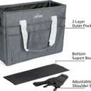JJRING Craft Organizer Tote Bag, Large Art Storage Caddy with Multiple Pockets, Gray Sewing Bag for Art, Craft, Scrapbooking, School, Medical, and Office Supplies Storage