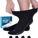 Doctor's Select Diabetic Ankle Socks with Grippers for Men and Women - 4 Pair 1/4 Length Neuropathy Socks for Women 
9-12