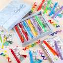 72 Pcs Teacher Appreciation Gifts Bulk End of the Year Teacher Gifts with Acrylic Rainbow Keychain Ballpoint Pen Thank You Cards for Teachers Office