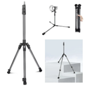 Extendable Photography Light Stand, Adjustable 6.6ft/2m Aluminum Light Tripod Stand for Travel, Reversible Portable Studio Lighting Tripod for Ring Light Camera Flash Light Strobe Light Webcam Softbox