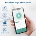 Fingerprint Door Lock, Fingerprint Door Knob Biometric Door Lock Smart Door Knob with App Control, Keyless Entry Door Lock with Handle for Home Office Apartment Bedroom Silver
