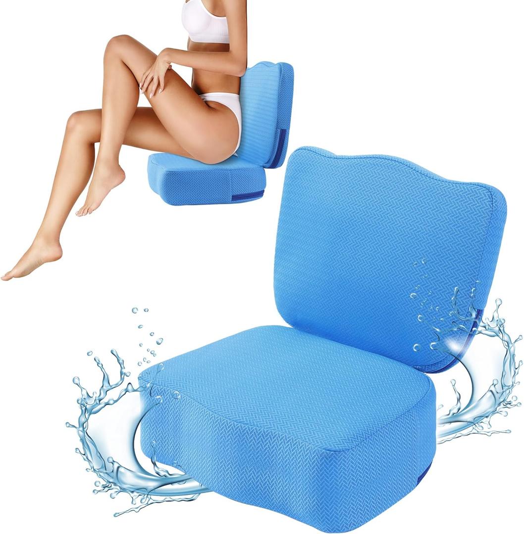 MABOZOO Hot Tub Booster Seat for Adults, Weighted Booster Seat 3D Air Mesh Hot Tub Cushion Quick Dry Hot Tub Accessories Indoor Outdoor (Blue)
