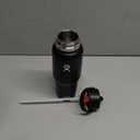 Hydro Flask Travel Water Bottle - Insulated Stainless Steel - Wide Straw Lid, Non Spill, Leakproof in 32 Oz Black