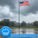 20FT Flag Pole for Outside House, Aluminum Flag Pole Kit with 3x5 Embroidered American Flag, Black Ball Topper, Tangle Free Flagpoles for Yard Garden, Residential & Commercial Use
