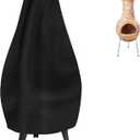 Chiminea Cover Heavy Duty 420D Oxford Water-Resistant Waterproof Outdoor Fireplace Fire Pit Cover (18D x 32H)