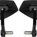FENRIR Motorcycle Handlebar Bar End Mirror CNC Aluminum Black Cafe Racer Anti-vibration Anti-glare Large field of view universal 7/8" 22MM For Sport Naked Street Bike Cruiser Scooter