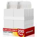 XPCARE 200Pcs Paper Gift Bags 5.25x3.25x8.25'', Gift Wrap Bags with Handles White Kraft Paper Bags for Small Business Paper Bags Bulk for Birthday Party Favors Shopping Retail