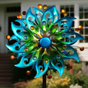 Solar Wind Spinners Outdoor, Yard Decorations Outdoor, Peacock Decor
Hand-Crafted Art,Weather-Resistant,Heavy-Duty,Whisper-Quiet Dual-Bearing,Auto-Glow Solar Crackle Ball,Stable 5-Prong Stake