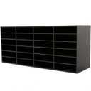 Mailbox for Classroom 24 Slots, Mail Sorter, Paper Organizer Storage, Mail Organizer for Home Library Office Classroom (Black, 24 Slots)