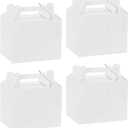 Franitis 12 Pack White Gable Gift Boxes with Gift Tags, Party Favor Treat Boxes for Wedding, Valentines, Birthday, Baby Shower, 7x5.5x5.5 Inches