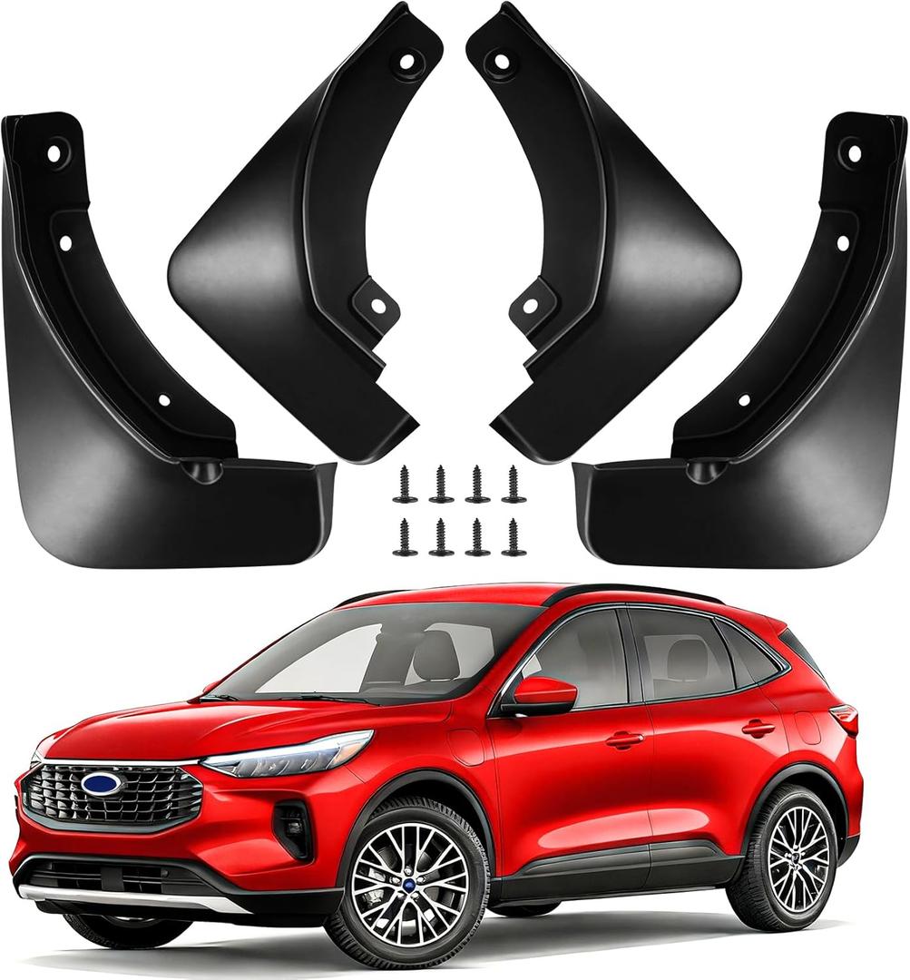 Mud Flaps for Ford Escape 2020-2025,4PCS No Drilling Required Mudflap Fender for Escape 2022 2023 2024 Accessories,All-Weather Upgrade Front Rear Splash Guards(Not for ST-Line)