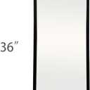 Black Thin Mirror for Skinny Entryway Living Room badroom,Full Lenth Long Retangle Mirror with Round Corner 9" X 36-2pack