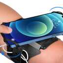 VUP Running Armband 360°Rotatable for iPhone 17/16/15/14/13/Pro Max/Pro/Mini/12/11/SE/Xs/XR/X/8/7/Plus, Fits All 4-6.7 Inch Smartphones, with Key Holder Phone Armband for Running Hiking Biking (Black