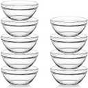 Sweejar 4.5 inch Small Glass Bowls Set, 12 oz Prep Bowls for Cooking, Small Bowls for Kitchen, Dessert Bowls for Ice Cream, 8 pack